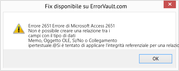 Download Error <?php echo $number; ?> (Errore di Microsoft Access 2651) Repair Tool Fix Errore di Microsoft Access 2651 (Error Codee 2651)