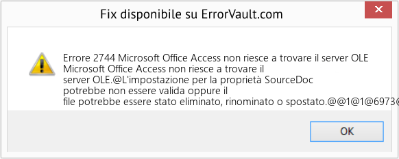 Fix Microsoft Office Access non riesce a trovare il server OLE (Error Codee 2744)