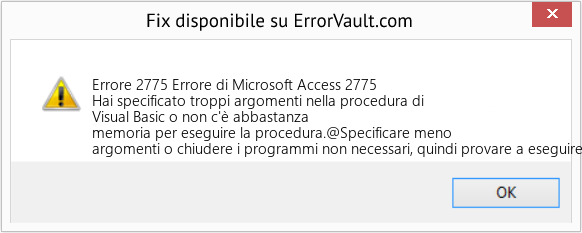 Fix Errore di Microsoft Access 2775 (Error Codee 2775)