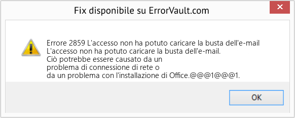 Fix L'accesso non ha potuto caricare la busta dell'e-mail (Error Codee 2859)
