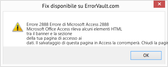 Fix Errore di Microsoft Access 2888 (Error Codee 2888)