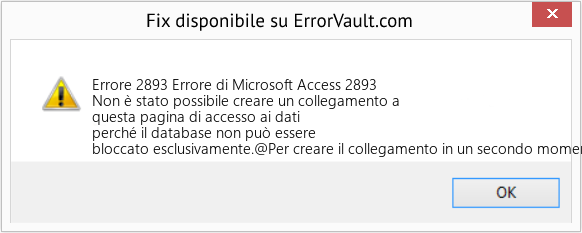Fix Errore di Microsoft Access 2893 (Error Codee 2893)