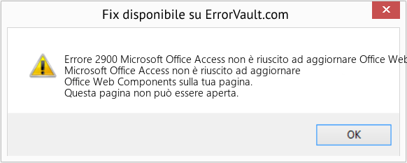 Fix Microsoft Office Access non è riuscito ad aggiornare Office Web Components sulla tua pagina (Error Codee 2900)