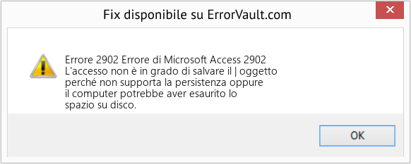 Fix Errore di Microsoft Access 2902 (Error Codee 2902)