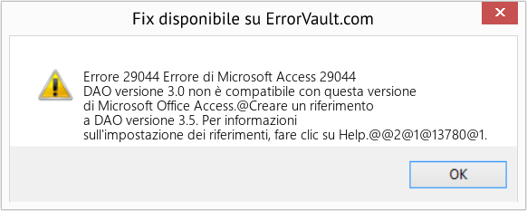 Fix Errore di Microsoft Access 29044 (Error Codee 29044)
