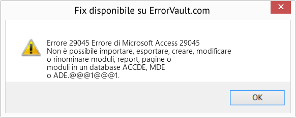 Download Error <?php echo $number; ?> (Errore di Microsoft Access 29045) Repair Tool Fix Errore di Microsoft Access 29045 (Error Codee 29045)