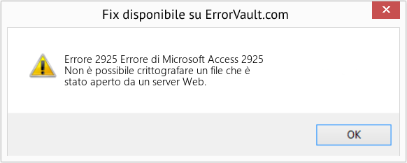 Fix Errore di Microsoft Access 2925 (Error Codee 2925)