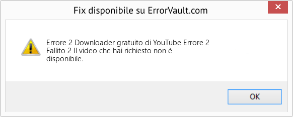 Fix Downloader gratuito di YouTube Errore 2 (Error Codee 2)