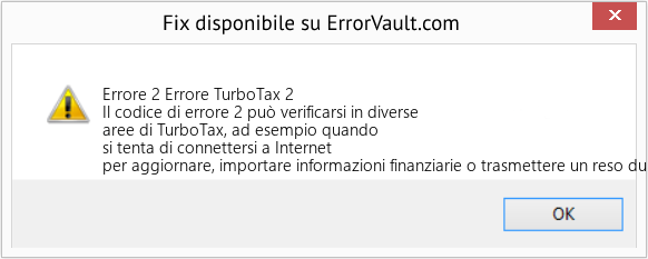 Fix Errore TurboTax 2 (Error Codee 2)