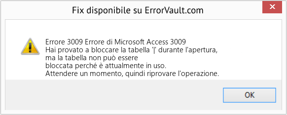 Fix Errore di Microsoft Access 3009 (Error Codee 3009)