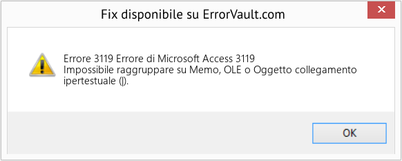 Fix Errore di Microsoft Access 3119 (Error Codee 3119)