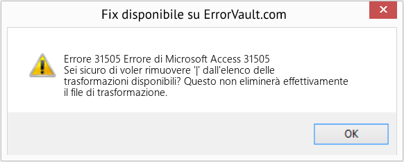 Fix Errore di Microsoft Access 31505 (Error Codee 31505)