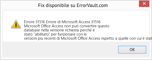 Fix Errore di Microsoft Access 31516 (Error Codee 31516)