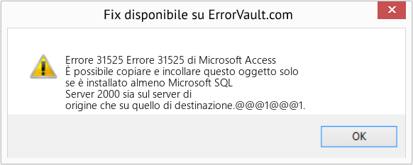 Download Error <?php echo $number; ?> (Errore 31525 di Microsoft Access) Repair Tool Fix Errore 31525 di Microsoft Access (Error Codee 31525)
