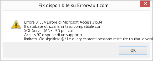 Download Error <?php echo $number; ?> (Errore di Microsoft Access 31534) Repair Tool Fix Errore di Microsoft Access 31534 (Error Codee 31534)