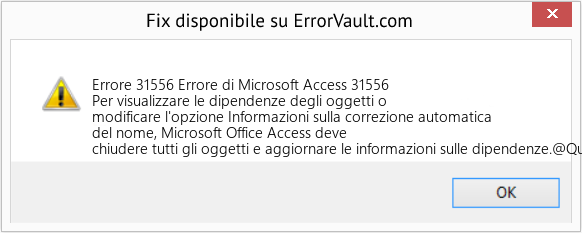 Fix Errore di Microsoft Access 31556 (Error Codee 31556)
