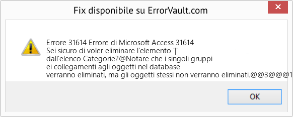 Fix Errore di Microsoft Access 31614 (Error Codee 31614)