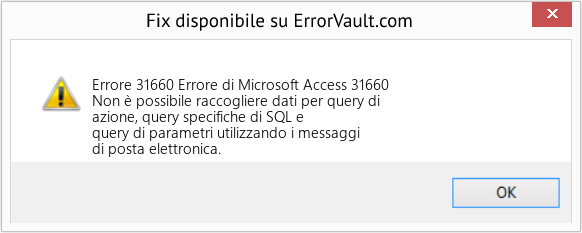 Fix Errore di Microsoft Access 31660 (Error Codee 31660)
