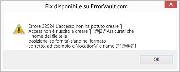 Download Error <?php echo $number; ?> (L'accesso non ha potuto creare '|1') Repair Tool Fix L'accesso non ha potuto creare '|1' (Error Codee 32524)