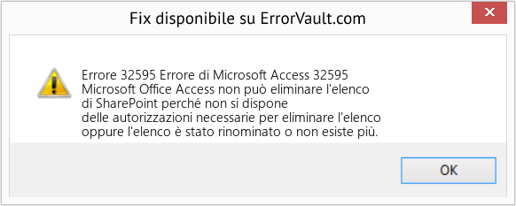 Fix Errore di Microsoft Access 32595 (Error Codee 32595)