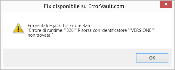 Fix HijackThis Errore 326 (Error Codee 326)