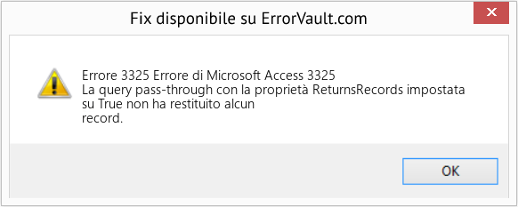 Download Error <?php echo $number; ?> (Errore di Microsoft Access 3325) Repair Tool Fix Errore di Microsoft Access 3325 (Error Codee 3325)