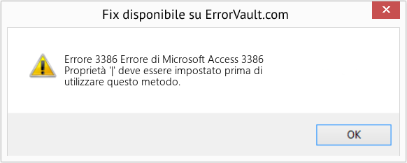 Fix Errore di Microsoft Access 3386 (Error Codee 3386)