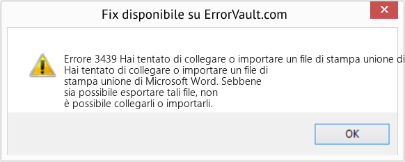 Fix Hai tentato di collegare o importare un file di stampa unione di Microsoft Word (Error Codee 3439)
