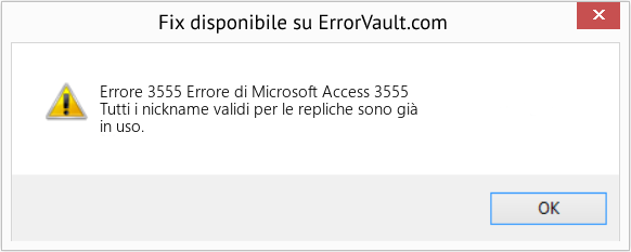 Fix Errore di Microsoft Access 3555 (Error Codee 3555)