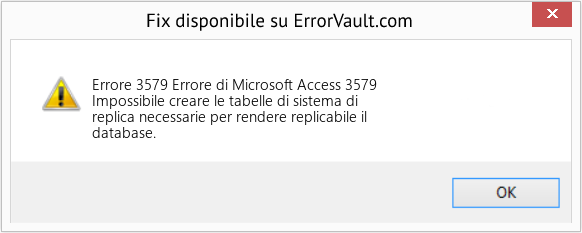 Fix Errore di Microsoft Access 3579 (Error Codee 3579)