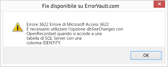 Fix Errore di Microsoft Access 3622 (Error Codee 3622)