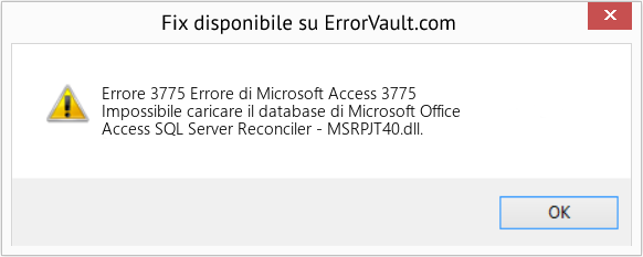 Fix Errore di Microsoft Access 3775 (Error Codee 3775)