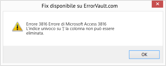 Fix Errore di Microsoft Access 3816 (Error Codee 3816)