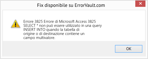 Fix Errore di Microsoft Access 3825 (Error Codee 3825)