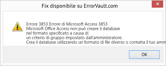 Download Error <?php echo $number; ?> (Errore di Microsoft Access 3853) Repair Tool Fix Errore di Microsoft Access 3853 (Error Codee 3853)