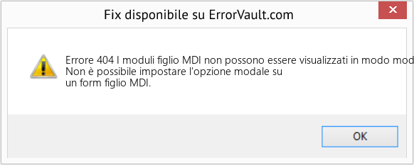 Download Error <?php echo $number; ?> (I moduli figlio MDI non possono essere visualizzati in modo modale) Repair Tool Fix I moduli figlio MDI non possono essere visualizzati in modo modale (Error Codee 404)