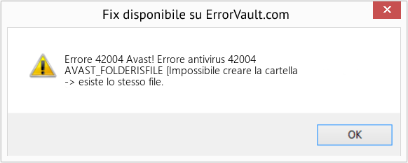 Fix Avast! Errore antivirus 42004 (Error Codee 42004)