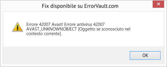 Fix Avast! Errore antivirus 42007 (Error Codee 42007)