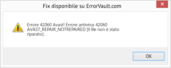 Fix Avast! Errore antivirus 42060 (Error Codee 42060)