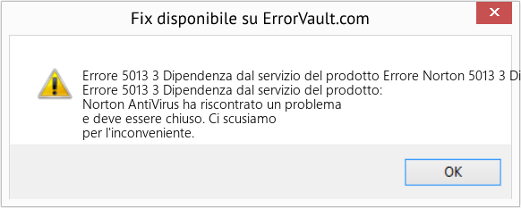 Fix Errore Norton 5013 3 Dipendenza dal servizio del prodotto (Error Codee 5013 3 Dipendenza dal servizio del prodotto)