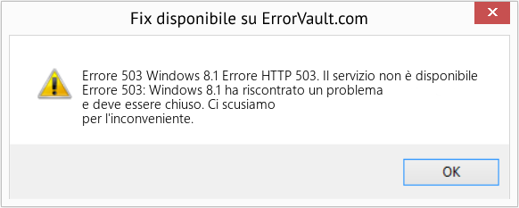 Fix Windows 8.1 Errore HTTP 503. Il servizio non è disponibile (Error Codee 503)