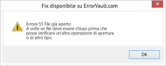 Fix File già aperto (Error Codee 55)