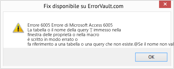 Fix Errore di Microsoft Access 6005 (Error Codee 6005)