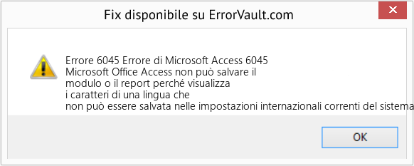 Fix Errore di Microsoft Access 6045 (Error Codee 6045)