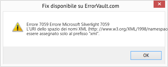 Fix Errore Microsoft Silverlight 7059 (Error Codee 7059)