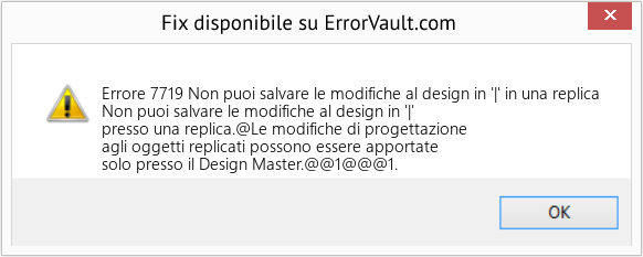 Download Error <?php echo $number; ?> (Non puoi salvare le modifiche al design in '|' in una replica) Repair Tool Fix Non puoi salvare le modifiche al design in '|' in una replica (Error Codee 7719)