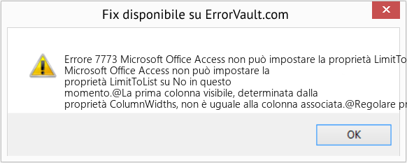 Fix Microsoft Office Access non può impostare la proprietà LimitToList su No in questo momento (Error Codee 7773)