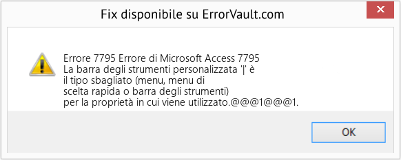 Fix Errore di Microsoft Access 7795 (Error Codee 7795)