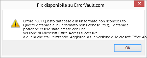 Download Error <?php echo $number; ?> (Questo database è in un formato non riconosciuto) Repair Tool Fix Questo database è in un formato non riconosciuto (Error Codee 7801)