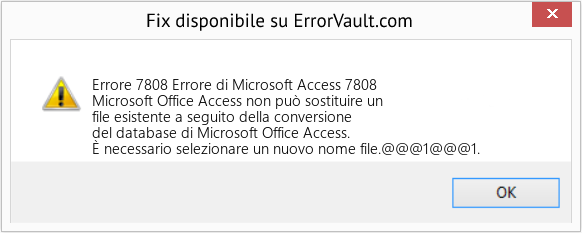Fix Errore di Microsoft Access 7808 (Error Codee 7808)
